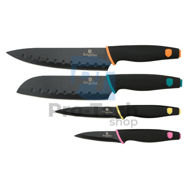Set cuțite de bucătărie inox, 4 bucăți BLACK 20922