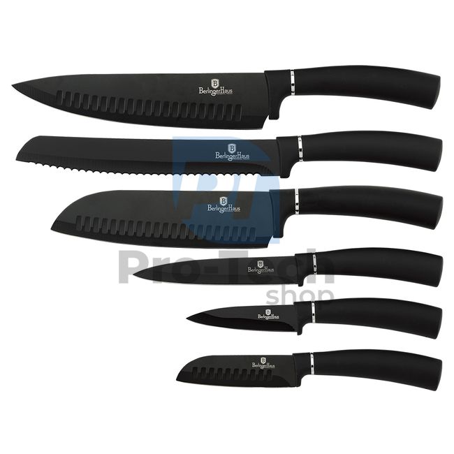 Set cuțite de bucătărie inox, 6 piese BLACK 20464