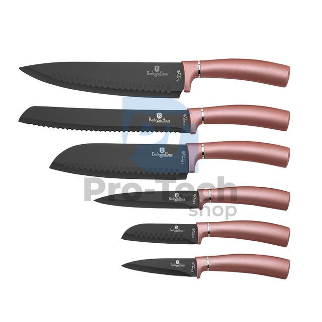 Set cuțite de bucătărie inox, 6 piese PINK 19955
