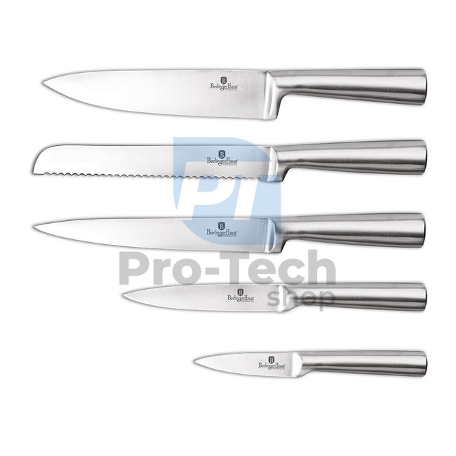 Set cuțite de bucătărie inox cu suport, 6 piese PINK 19965