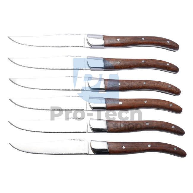 Set cuțite de friptură cu mâner din lemn, 6 piese LAGUIOLE BY BERLINGER HAUS 20966