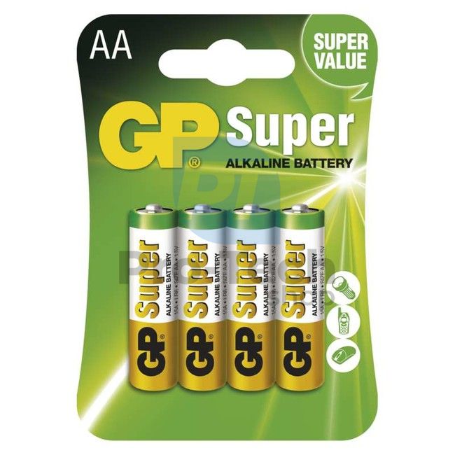 Baterie alcalină GP Super LR6 (AA), 4 bucăți 70680