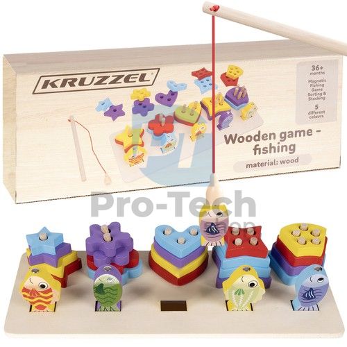 Puzzle din lemn - Pescuit Kruzzel 22565 75780
