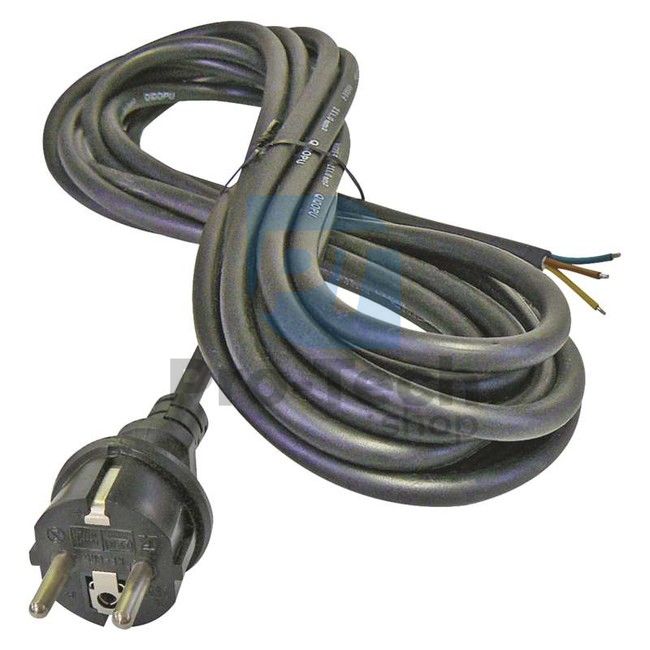 Flexo cablu de alimentare 3× 1,5mm2, 3m, negru, cu ștecher 70737