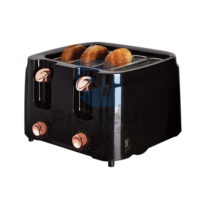 Prăjitor toaster de pâine 4 felii BLACK- ROSE GOLD 19785