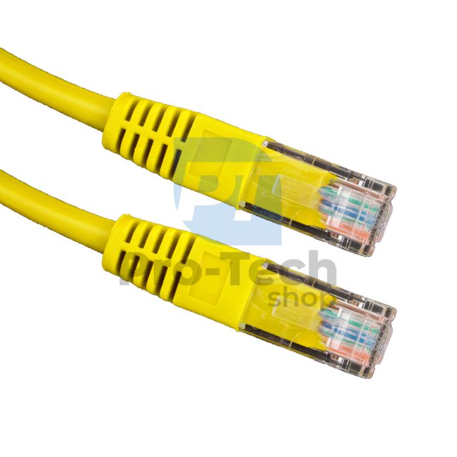 Cablu UTP Cat. 5E Patchcord RJ45, 0,25m, galben