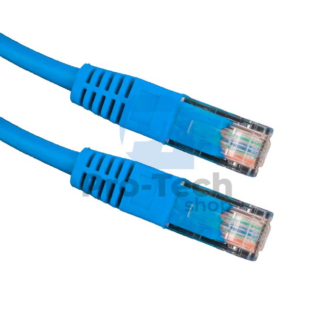 Cablu UTP Cat. 5E Patchcord RJ45, 0,5m, albastru