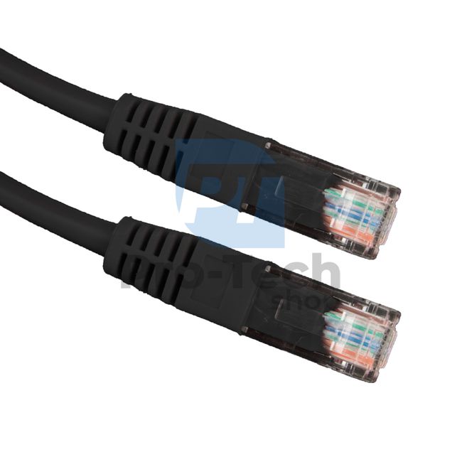 Cablu UTP Cat. 5E Patchcord RJ45, 1m, negru