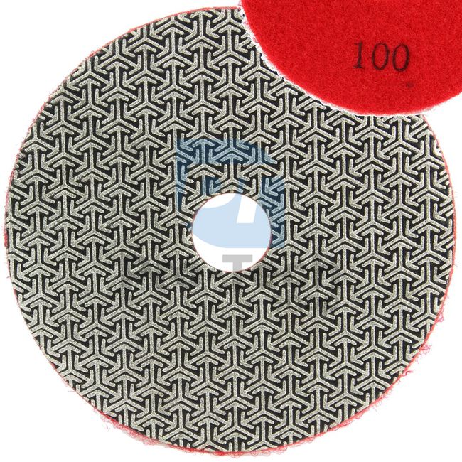 Disc diamantat galvanizat de rectificat pentru Velcro 100mm P100 40015