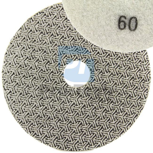 Disc diamantat galvanizat de rectificat pentru Velcro 100mm P60 40014
