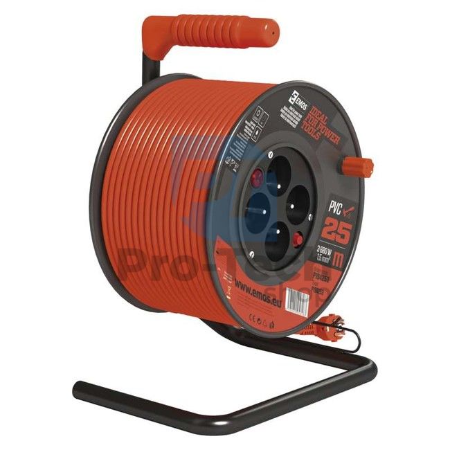 PVC Prelungitor electric pe tambur – 4 prize, 25m, 1,5mm2 71568
