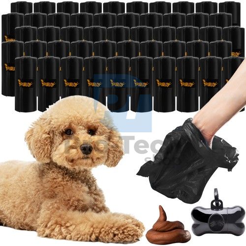 Set saci pentru excremente de câini + geantă Purlov 22812 76041