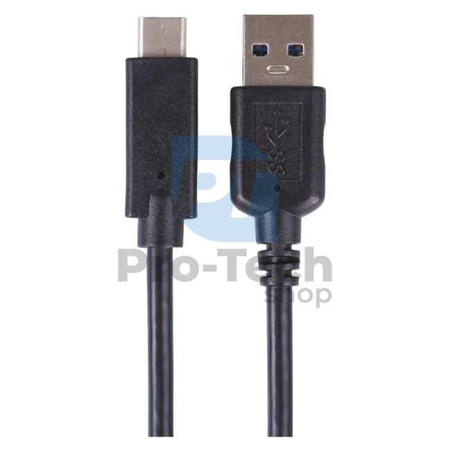 Cablu USB 3.0 A/M - USB 3.1 C/M 1m negru, Quick charge 71390